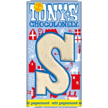 Tony's Chocolonely Letterreep S wit pepernoot