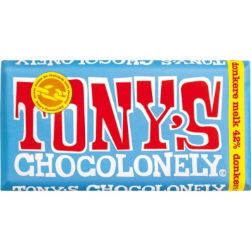 Tony's Chocolonely Chocolade Donkere Melk 42%