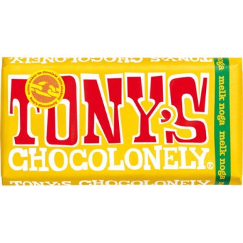 Tony's Chocolonely Chocolade Melk Noga (180 gr.)