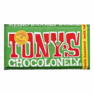 Tony's Chocolonely chocolate milk/hazelnut (180 gr.)