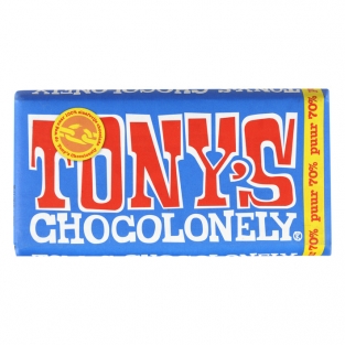 Tony's Chocolonely chocolade puur (180 gr.)