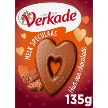 Verkade Hart Melkchocolade Speculaas (135 gr.)