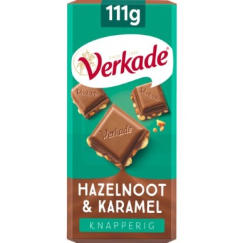 Verkade Chocolade Knapperige Hazelnoot & Karamel (111 gr.)