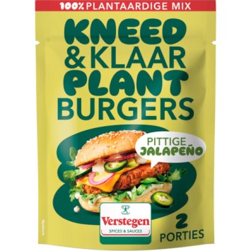 Verstegen Kneed & Klaar Plantburgers Pittige Jalopeno