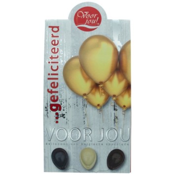 Geschenk doosje chocolade Gefeliciteerd