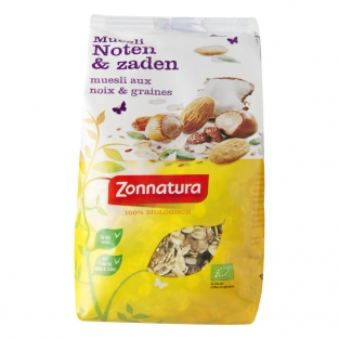 Zonnatura Organic muesli nuts & seeds (375 gr.)