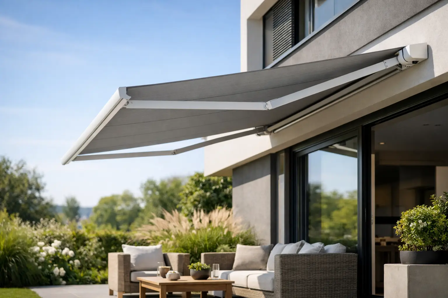 Knikarmscherm kiezen voor terras en gevel