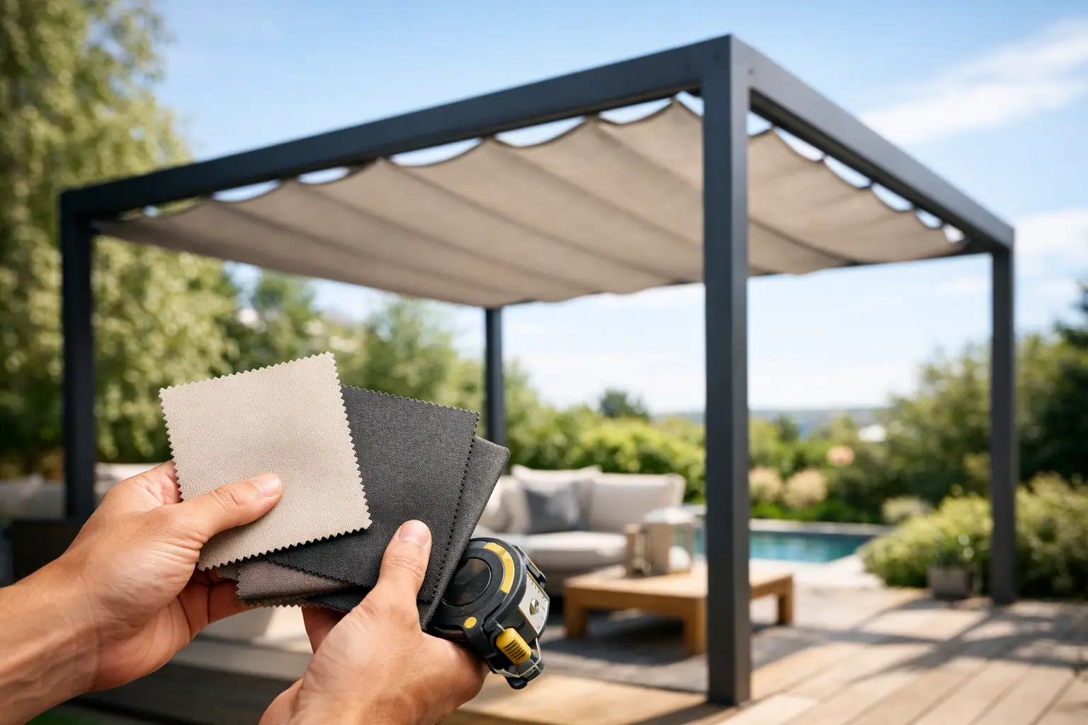 Pergola doek op maat kiezen zonder miskoop