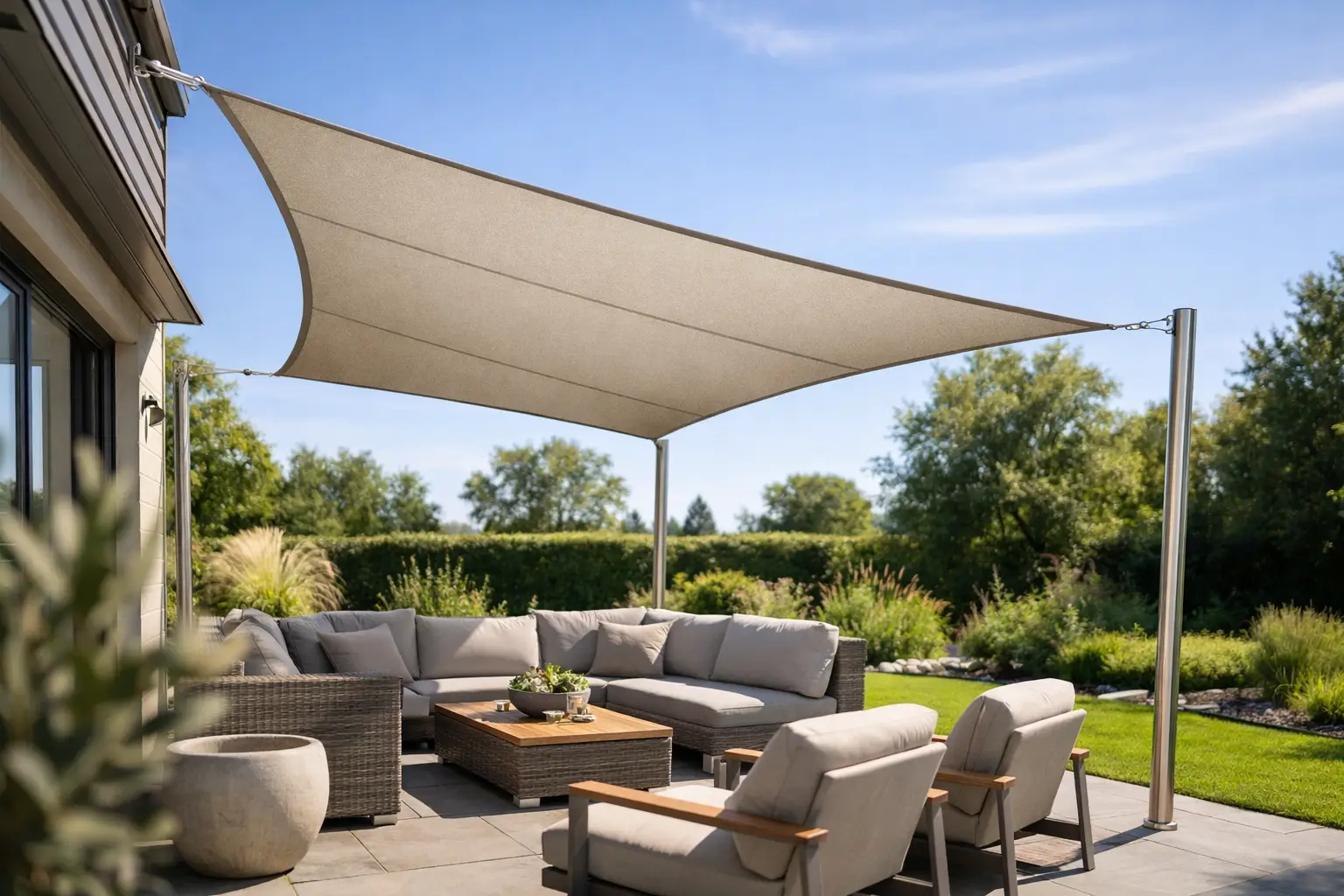 Trapeze schaduwdoek op maat kiezen