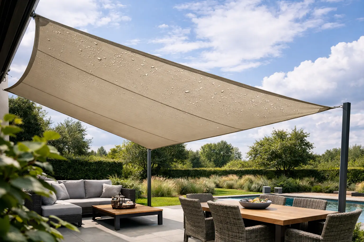 Waterdicht schaduwdoek terras kiezen