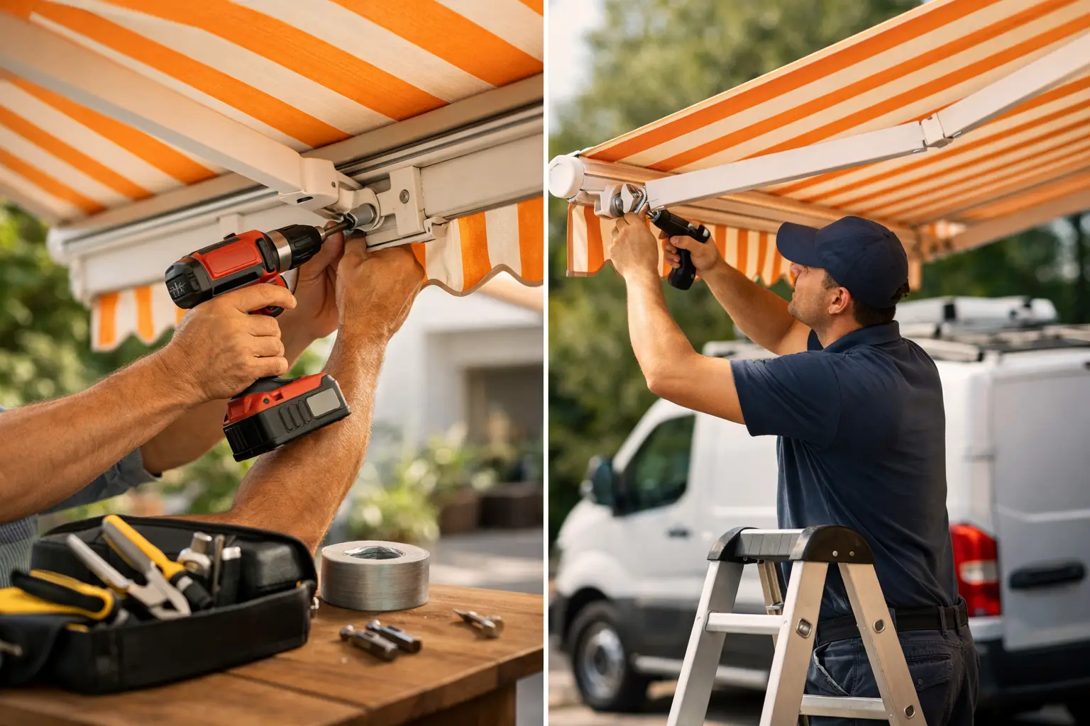 Zonnescherm reparatie: zelf doen of uitbesteden?