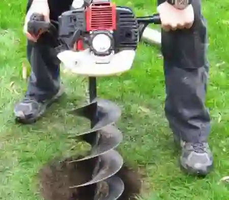 schaduwdoek gat grond boren
