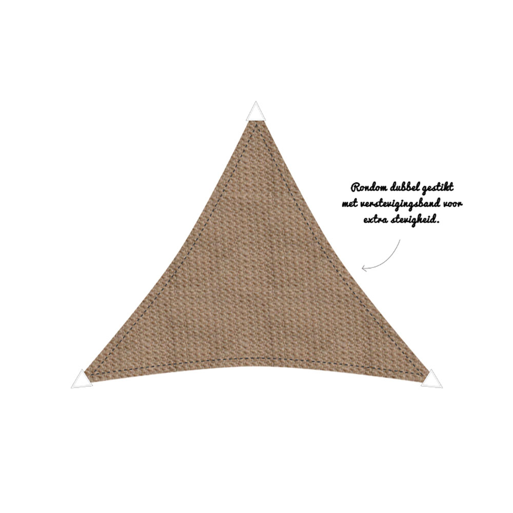 Zonnedoek 2,5x2,5x2,5m 320gr Taupe
