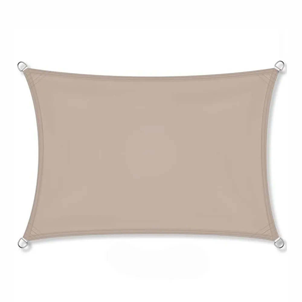 Zonnescherm Voor Tuin 2.5 x 6 m Rechthoek Pes 98% Uv-Bestendig, Waterbestendig Gaasdoek Voor Buiten met 4 Gratis Touwen Van 1, 5 M Voor Patio'S, Achtertuin, Buiten, Creme Kleur