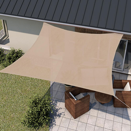Zonnedoek 5,6x5,6m 240gr taupe