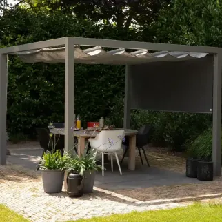 nesling pergola aluminium 402x402cm harmonicadoek