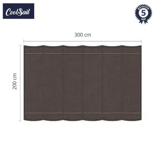 coolsail harmonicadoek 200x300 cm charcoal grey
