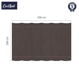 coolsail harmonicadoek 200x500 cm charcoal grey