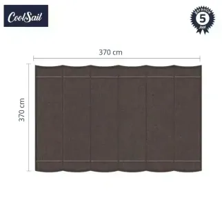 coolsail harmonicadoek 370x370 cm charcoal grey