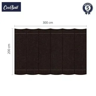 coolsail harmonicadoek 200x300 cm ebony black
