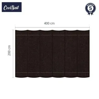 coolsail harmonicadoek 200x400 cm ebony black