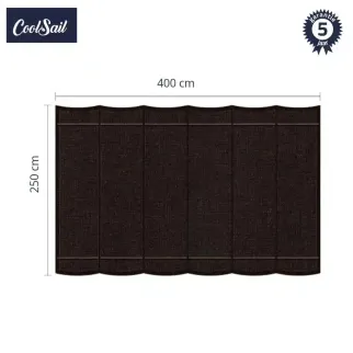 coolsail harmonicadoek 250x400 cm ebony black