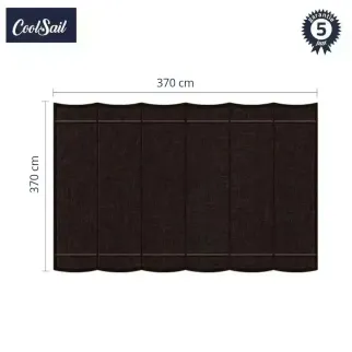 coolsail harmonicadoek 370x370 cm ebony black
