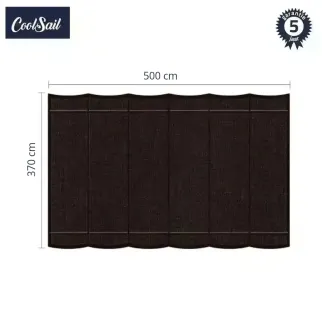coolsail harmonicadoek 370x500 cm ebony black
