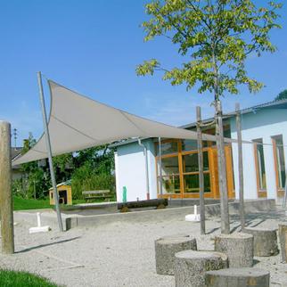 Zonnezeil 3x3x4,24m 160gr 90° grijs waterdicht sfeer