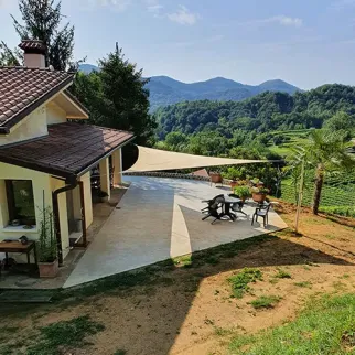 Zonnezeil 3x3x3m 160gr zand waterdicht sfeer