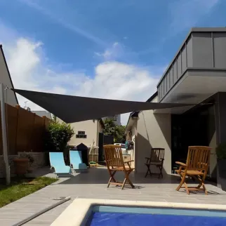 Schaduwdoek 3,6x3,6x3,6m 190gr antraciet sfeer