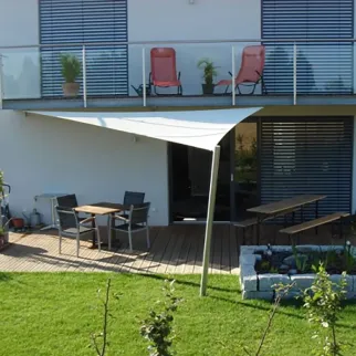 Zonnedoek 2x2x2m 340gr silver