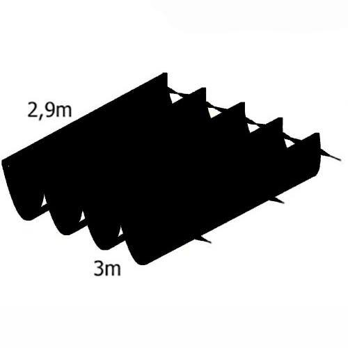 wavesail 290x300cm zwart