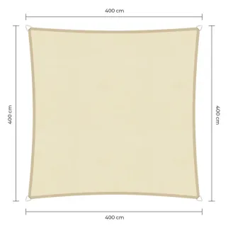 sunfighters schaduwdoek waterdicht rechthoek 3x4m ivoor