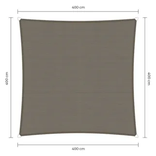 sunfighters schaduwdoek waterdicht 4x4m taupe