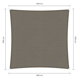 sunfighters schaduwdoek waterdicht 5x5m taupe