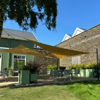 Schaduwdoek 3,5x4x4,5m 200 g/m2 zand sfeer