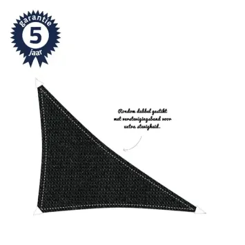 Zonnedoek 2x2x3m 340gr/m²  90º antraciet Sfeerfoto