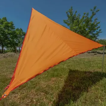 bent zonnezeil ritsbaar oriental oranje