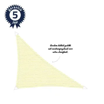 Schaduwdoek 90° 3x3x4,24m 340 g/m2 Ivoor