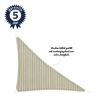 Zonnedoek 2x2x3m 340gr/m²  90º Sahara sand 