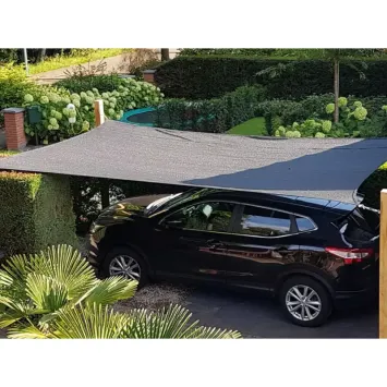 sunfighters carport schaduwdoek vierkant grijs