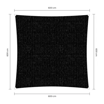 sunfighters schaduwdoek 6x6m zwart