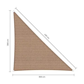 sunfighters schaduwdoek 3x3x4,2m zand