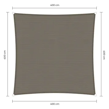 sunfighters schaduwdoek waterdicht 4x4m taupe