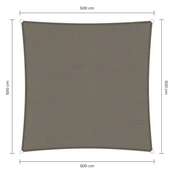 sunfighters schaduwdoek waterdicht 5x5m taupe
