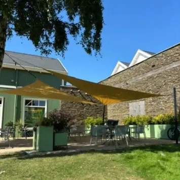 Schaduwdoek 3,5x4x4,5m 200 g/m2 zand sfeer