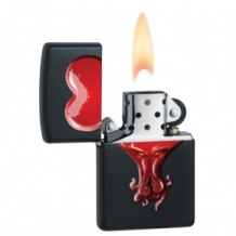 Zippo Octopus Heart mat zwart Zippo Octopus Heart mat zwart