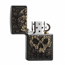 Zippo Skulls in skull mat zwart Zippo Skulls in skull mat zwart