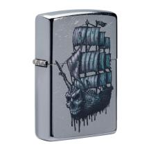 Zippo Pirate ship skull tattoo Schuin